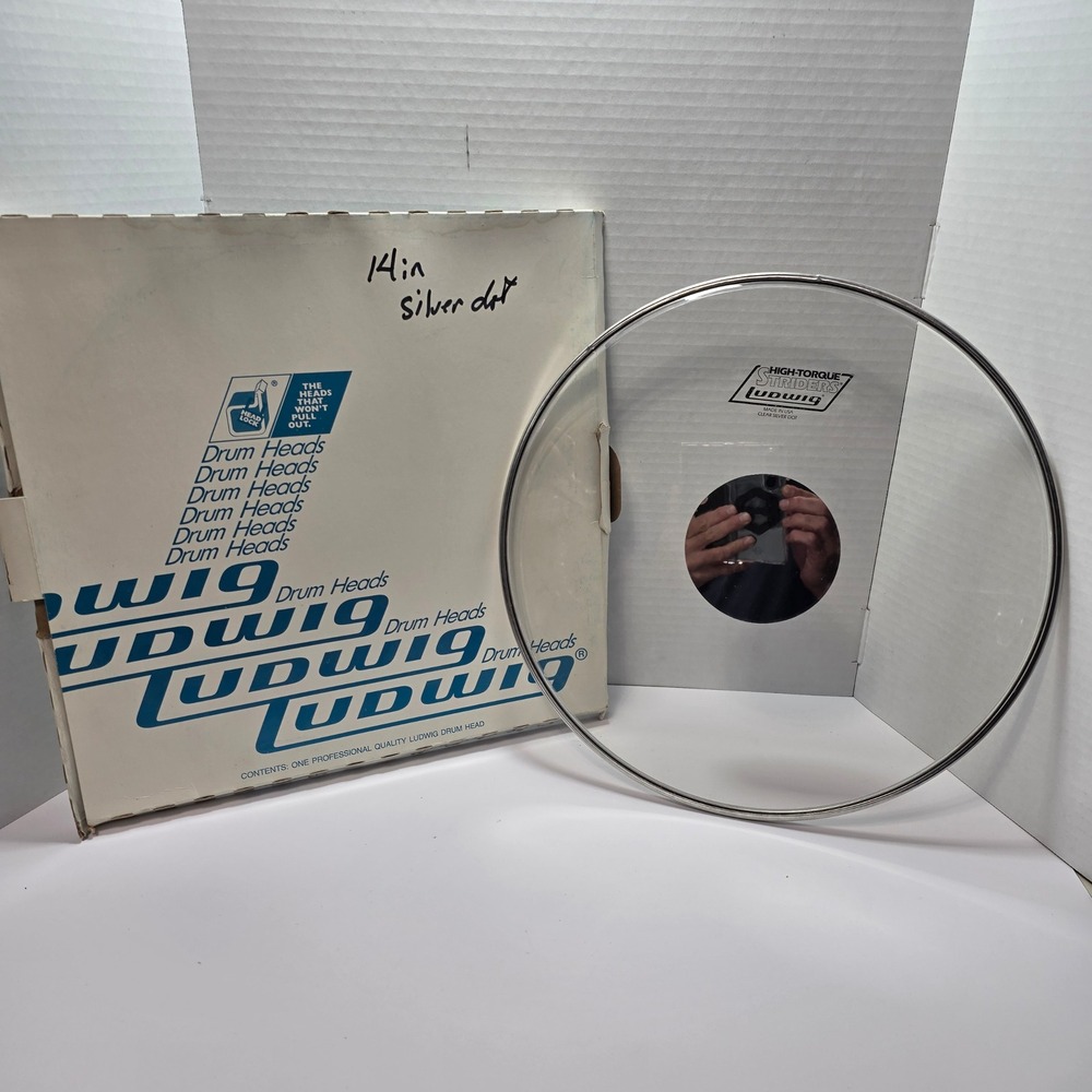 Ludwig 14in High-Torque Striders Clear Silver Dot Snare Drum Head Made in USA*